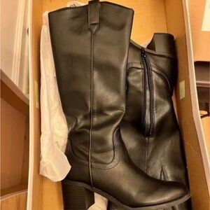 LC Lauren Conrad Black Heeled Boots